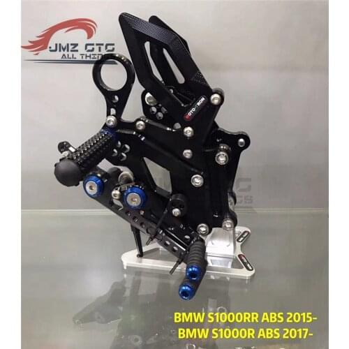 MOTO-TRON Motorcycle CNC Adjustable Rear Set Rearsets Footrest Foot Rest For BMW S1000RR 2015-2018 / S1000R 2017-2019