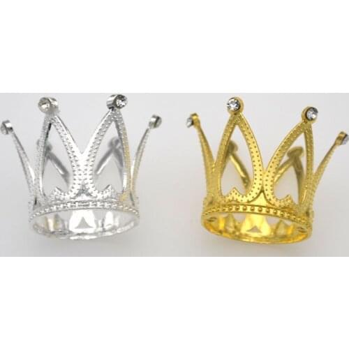 Mini Crystal Pearl Tiara Crown Princess Topper Children Hair Ornaments For Wedding Birthday Party Cake Decorating Tools