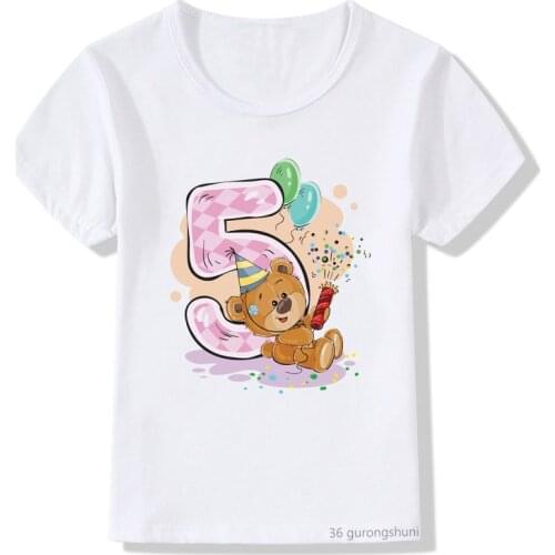 Fashion New Children Birthday Gift Clothing T Shirt Baby T-shirt Summer Tops Casual Boys and Girls T Shirts Children Clothing
