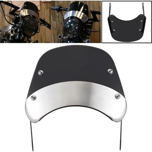 5-7 inch Motorcycle Retro Cafe Racer Headlight Windshield Instrument Visor For SUZUKI VX 800 / SV 650 / GS 500E / GSF 600N 1200N