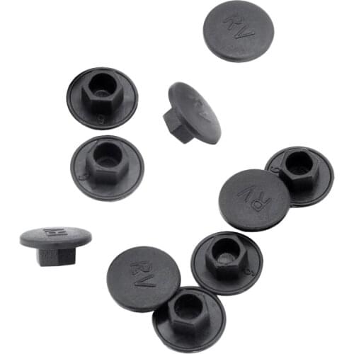 Set Of 10 Hexagon Screws, Hexagon Head Cover, Cap Protection M6 Black