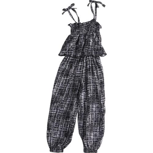 New retro striped romper jumpsuit overalls kid girls backless overalls jumpsuit playsuit girls clothes