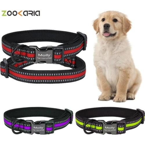Dog Collars Personalized Custom Dog Collar Name ID Tags For Small Medium Large Dogs Pitbull Bulldog Beagle Correa Perro