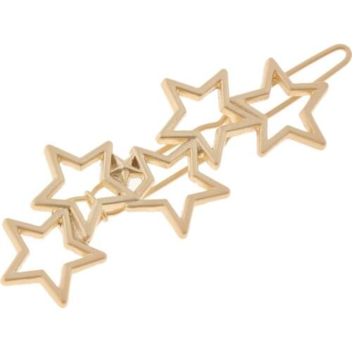 Pentagram Stars Shawl Pin Hair Accessories Hair Slide Clip Barrette Hairpin