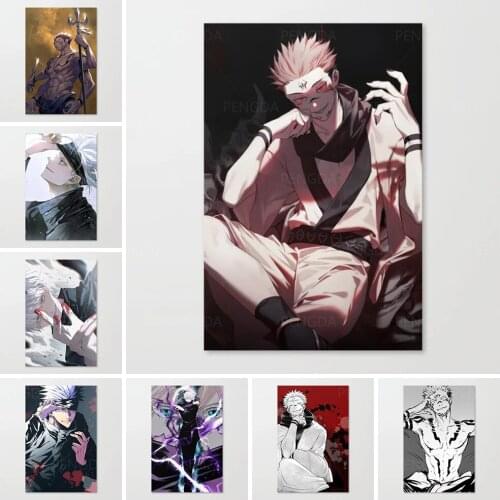 Prints Posters Home Decor Canvas Fight Jujutsu Kaise Anime Japan Painting Wall Artwork Modern Bedroom Cuadros Modular Pictures