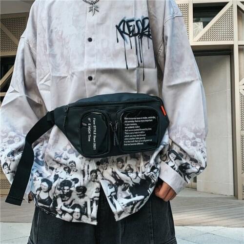 Simple Handsome Leisure Waist Bag High Quality Nylon Belt Bag Shoulder Crossbody Bag for Youngster Fashion Function Waist Packs