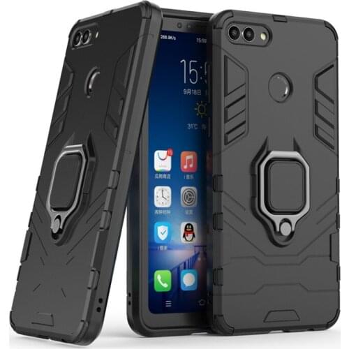 Shockproof Kickstand Armor Case For Huawei Y9 2018 2019 P Smart 2019 Heavy Duty Protection Hard PC TPU Cover For Huawei Wheat 7