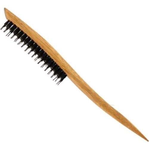 1pc wood handle bristle hair brushes hair pointed tail comb hair combs styling tools