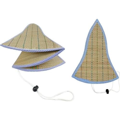 Double-sided Folding Straw Hat Sunscreen Sunshade Hat Collapsible Men and Women Can Wear Summer Farmer Hat Straw Hat