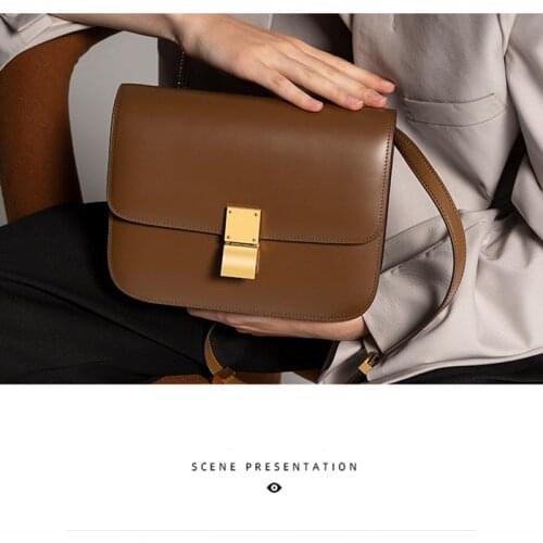 Сумка женская bags for women handbags Tofu bun Metal buckle flip box bag shoulder bags Womens straddle bag The single shoulder