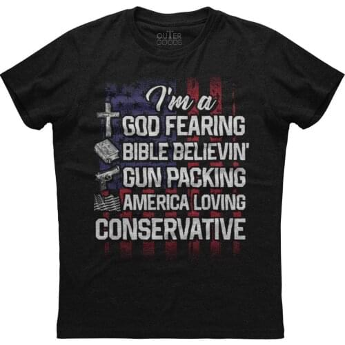 I'm a God Fearing Bible Believin. Funny Graphic Phrase T-Shirt. Summer Cotton O-Neck Short Sleeve Mens T Shirt New S-3XL