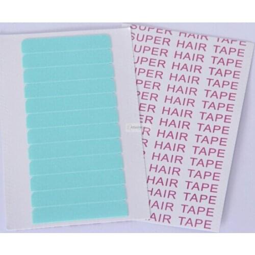1 sheet 12pcs 4cm*0.8cm water proof double sided tape Brazilian Indian PU hair extension Keratin wig peruca styling tools