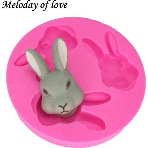 1Pcs Animals easter rabbit silicone mold cake decorating tools Fondant chocolate moulds Kitchen Baking Accessories DY0008