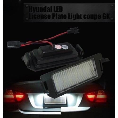 2Pcs For Hyundai I10 I20 Tiburon Coupe GK Lights Q4 LED License Plate Lights Car LED License Plate Lights Lamps