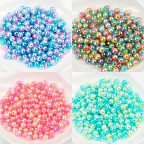50-500pcs 4/6/8/10mm Round Imitation ABS Pearl Beads For Jewelry making Craft Scrapbook Decoration DIY Sewing Craft Supplies