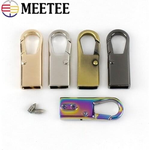 5/10pc Meetee 10mm Bag Strap Metal Buckle Snap Hook Dog Carbiner Screw for Webbing Belt Handle DIY Leather Hardware Accessories