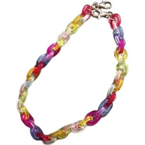 667E Chic Acrylic Candy-Colored Pants Waist Chain Hip-Hop Anti-lost Trouser Key Chain