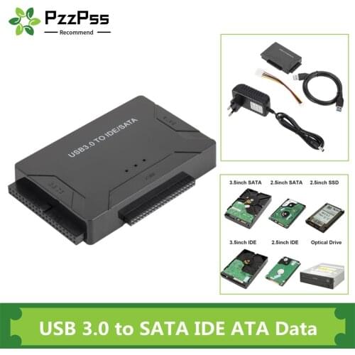 PzzPss SATA to USB IDE Adapter USB 3.0 2.0 Sata 3 Cable for 2.5 3.5 Hard Disk Drive HDD SSD Converter IDE SATA Adapter Drop Ship