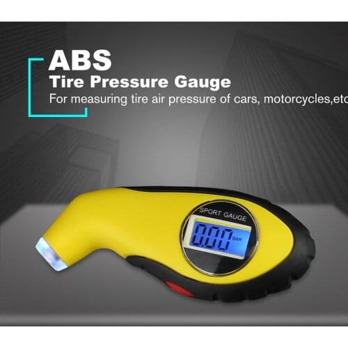 Car Electronic Digital LCD Tire Pressure Gauge Meter 0-100 PSI Backlight Tyre Manometer Barometers Tester Tool
