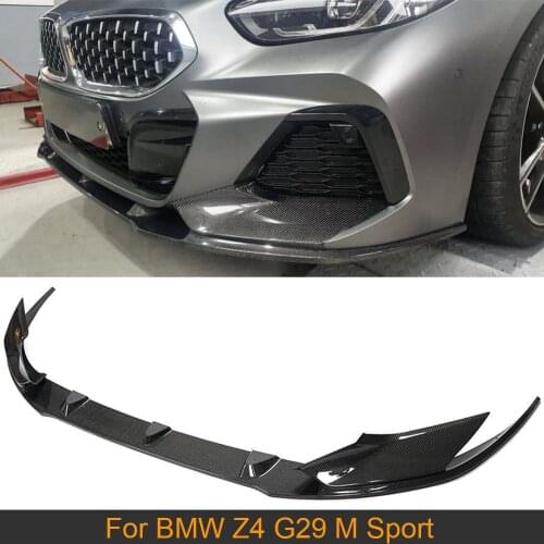 Car Front Lip Spoiler Splitters for BMW Z4 G29 M Sport 2019 2020 Front Bumper Lip Extention Guard Splitters Carbon Fiber