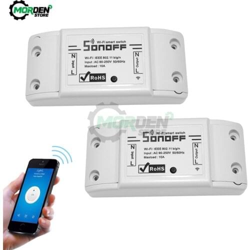 AC 110V 220V 10A Smart App Control Wifi Switch 433mHz Sonoff Wireless Remote Control Switch Timing Trigger AC 90V-250V