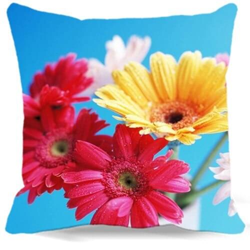 18' 16' 19' cushion Covers Chrysanthemum flowers 9 style 2017 New black Pillows Case For Vintage Home car sofa Decorative