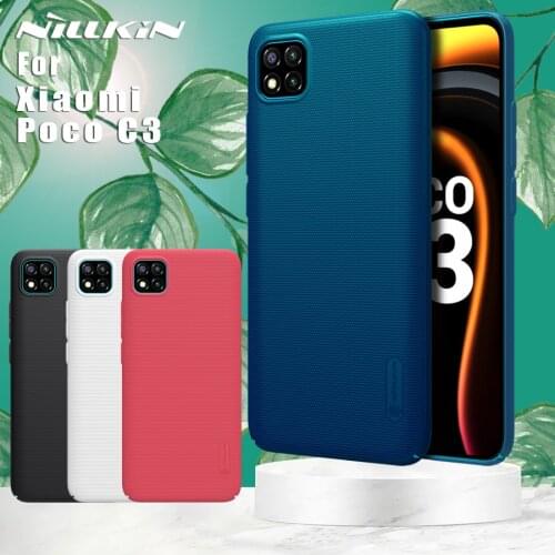 Nillkin Cover For Xiaomi Poco C3 Case Frosted Shield Case Hard PC Matte Phone Protector Back Cover For Xiaomi Poco C3