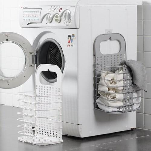 Home Wall-mounted Clothes Storage Baskets Home Collapsible Hamper Baskets Dirty Clothes Basket Creative Hamper Free Punching