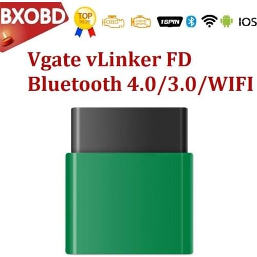 ELM 327 OBD2 Vgate vLinker FD+ELM327 Bluetooth 4.0/3.0 Forscan Scanner Bluetooth Car Diagnostic wifi for Android/IOS