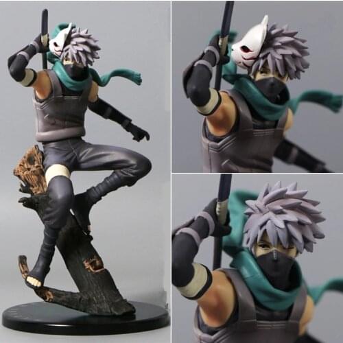 Anime Figure Toy Anbu Ninja Dark Hatake Kakashi 20cm Action Figure Figurine Statue Model Toys For Boys