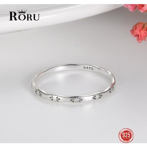 Real 100% 925 Sterling Silver Simple Rice Word Thin Ring for Women Trendy Luxury Fine Jewelry Stackable Twist Finger Rings Gifts