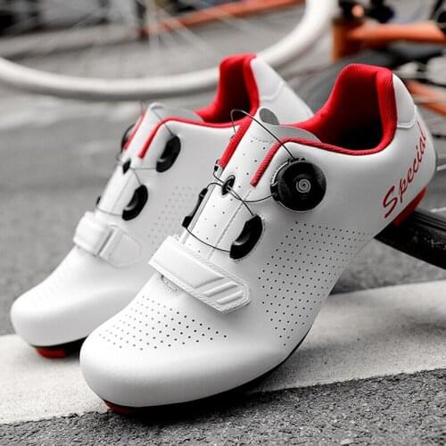 Men Cycling Sneakers Flat MTB Shoes Women Cycling Shoes Breathable Self-Locking Road Bike Shoes Athletic Racing Bicycle Sneakers