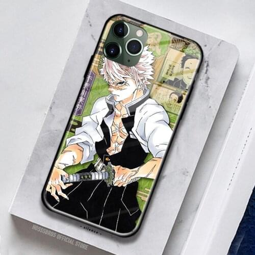 Sanemi Shinazugawa Soft Silicone Tempered Glass for IPhone SE 6 6s 7 8 Plus X XR XS 11 12 Mini Pro Max Phone Case Cover Shell