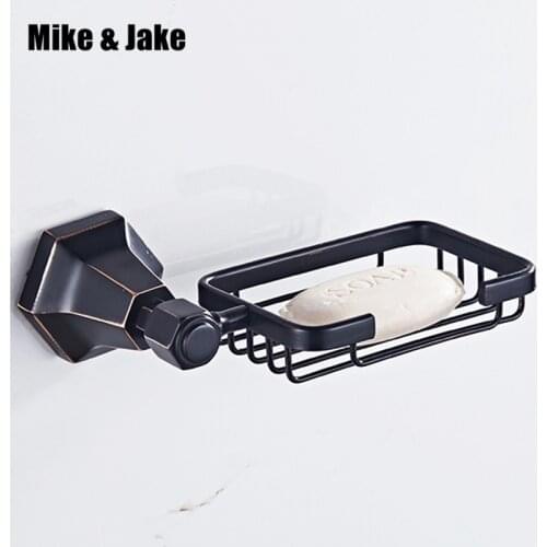 Soap Dishes bathroom Brass Material black Soap Basket Wall Mounted Shower Soap Dish Holder Bathroom Accessories Bath Hardware