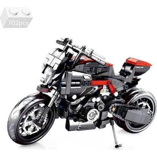 New Creator MOC Ducatied Motor Off-road Motorcycle ORV Building Blocks Kit Bricks Classic Model Toys For Children Boys Gifts