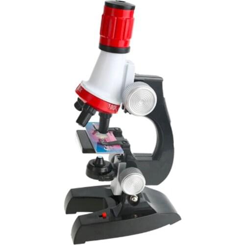 100X 400X 1200X Microscope Kit Lab HD LED Home School Science Educational Kids Toy Gifts Biological Microscope For Children