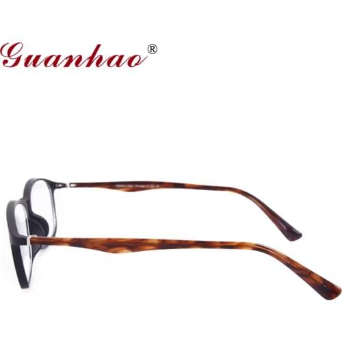 Guanhao TR90 Front Frame with Acetate Temples lazy Glasses Reading Glasses Men And Women Reading Glasses 1.0 1.5
