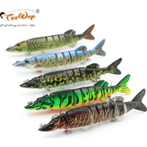 1Pcs 12.5cm 20g 8-Segement Isca Artificial Pike Lure Muskie Fishing Lures Swimbait Crankbait Hard Bait Fishing Accessory