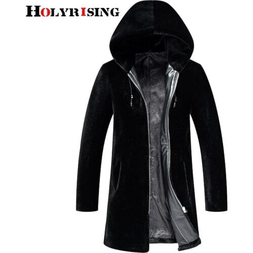 Luxury winter faux fur coat thick куртки мужские зима mens soft jackets and coats warm clothing hooded zipper veste homme 19468