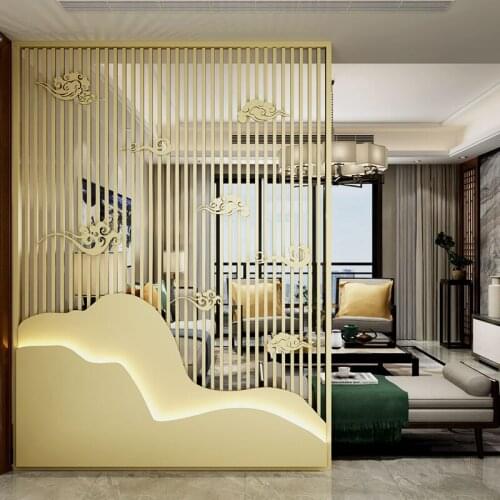Light Luxury Stainless Steel Screen Customization, Art Screen Partition, Living Room Entrance Hall Decoration SUS 304