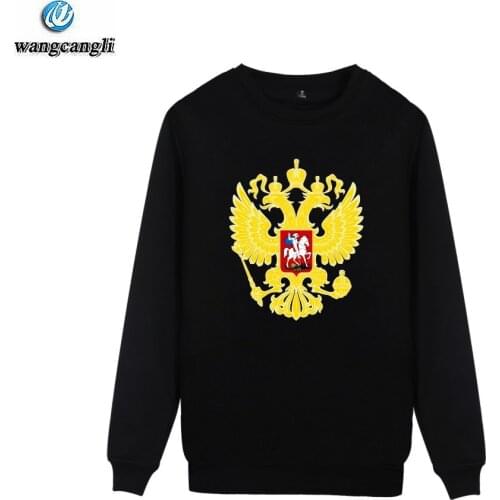 Russia Is Our Power Hoodies Men Women Brand Cotton Tracksuit Double-headed Eagle Russia Style Hoodie Sweatshirt Plus Size 4XL