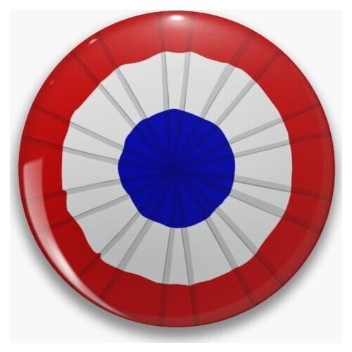 Tricolore Cockade French Flag Soft Button Pin Metal Funny Clothes Hat Decor Cartoon Brooch Cute Badge Collar Lapel Pin Creative