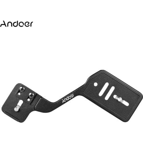Andoer Universal Aluminum Bracket Mount Holder for Canon Nikon Sony DSLR Camera for Camera Speedlite Flash Light with 1/4" Screw