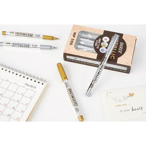 Waterproof Permanent Paint Marker Pens Gold Silver Highlights For DIY Epoxy Resin Craft Drawing Pen