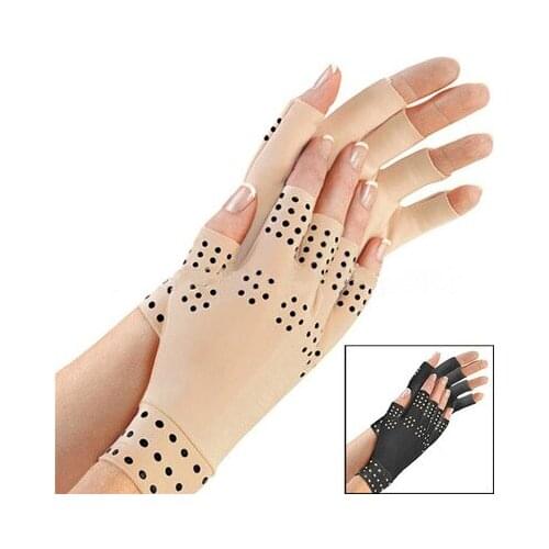 1 Pair Magnetic Therapy Fingerless Gloves Arthritis Pain Relief Heal Joints