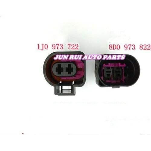 2 Pin 1J0973722 1717692-1 8D0973822 3.5mm Female Male Auto Temp Sensor Plug Electric Horn Socket Connector For Volkwagen Audi