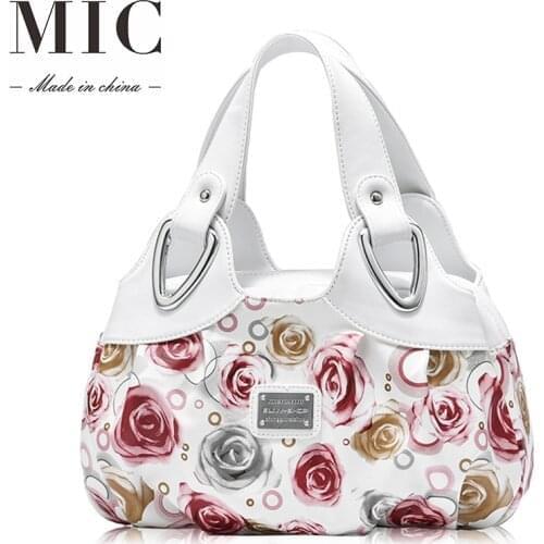 2021 women bag luxury design new European and American fashion flower print high quality zipper simple high-capacity handbag