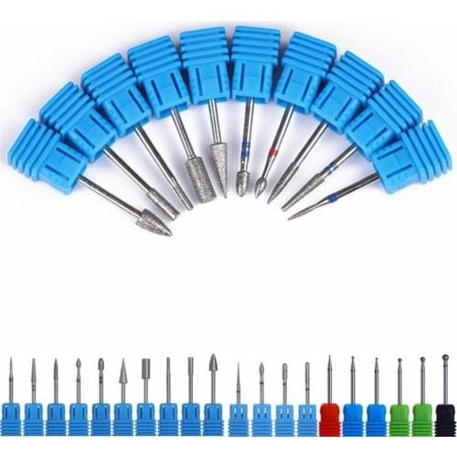 4PCS Diamond Nail Drill Milling Manicure Nail Drill Bits Cutter for Manicure Nail Files Nail Drill Cuticle Cutter Nail Drill Bit