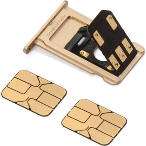 Durable Smart Phone Dual SIM Card Adapter, SIM Adapter for iPhone 5S, SE, 6, 6Plus