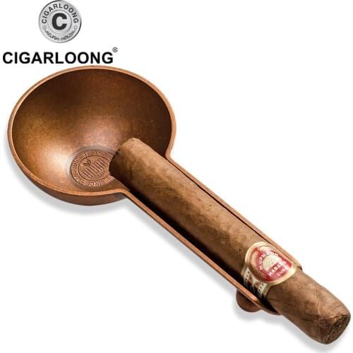 CIGARLOONG cigar bronze vintage ashtray personalized portable cigar smoke detector AS-7013